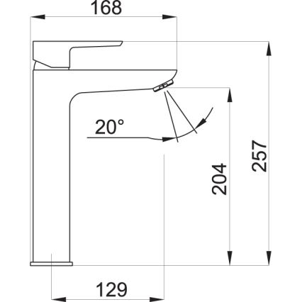 Novaservis - Μπαταρία νιπτήρος METALIA ECO 25,7 cm γυαλιστερό χρώμιο