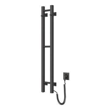 Ηλεκτρική πετσετοκρεμάστρα SILOUETTE 187W/230V 101,1 cm IP44 μαύρο δεξιός γωνιακός