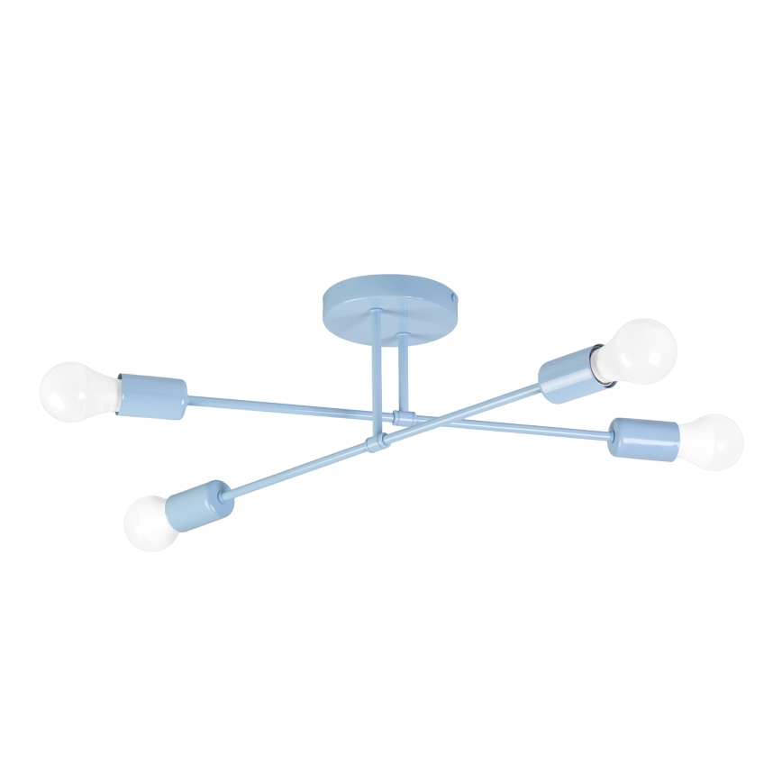 Ημι-επιφανειακό φωτιστικό οροφής CAMBRIDGE 4xE27/15W/230V, μπλε