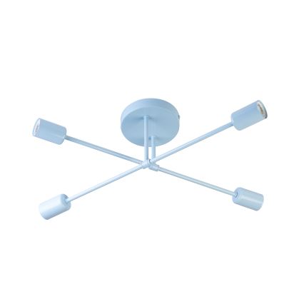 Ημι-επιφανειακό φωτιστικό οροφής CAMBRIDGE 4xE27/15W/230V, μπλε