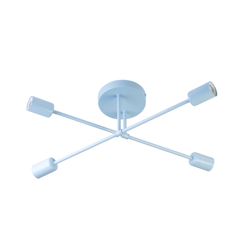Ημι-επιφανειακό φωτιστικό οροφής CAMBRIDGE 4xE27/15W/230V, μπλε