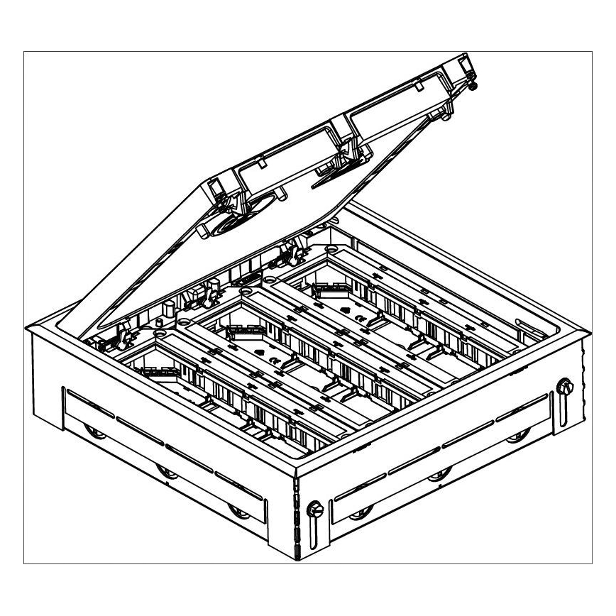 OBO 7427479 - Ενδοδαπέδιο κουτί GES9 7011 MT