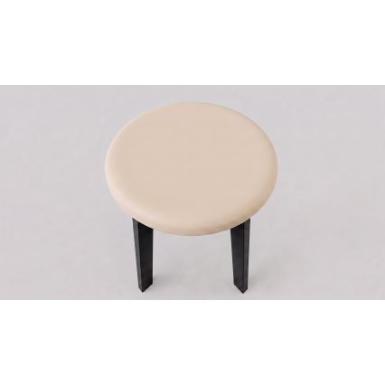 Σκαμπό KUBE, διάμ. 36 cm, μαύρο/μπεζ