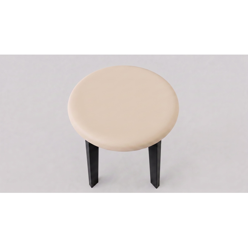 Σκαμπό KUBE, διάμ. 36 cm, μαύρο/μπεζ