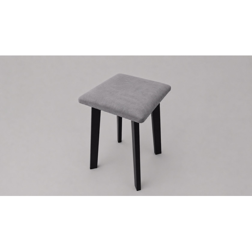 Σκαμπό LUBE 36x36 cm μαύρο/γκρι