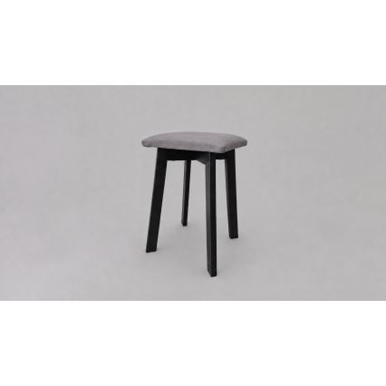 Σκαμπό LUBE 36x36 cm μαύρο/γκρι