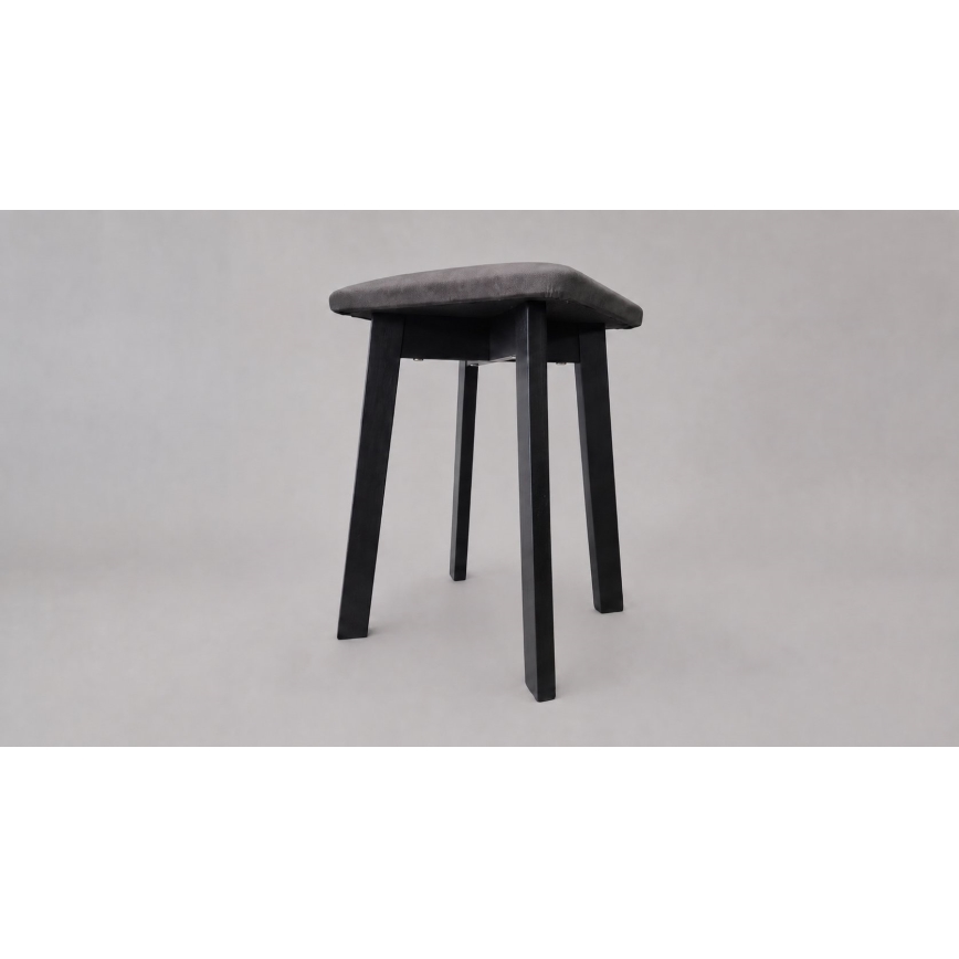 Σκαμπό LUBE 36x36 cm μαύρο/γκρι