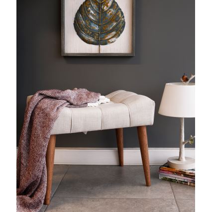 Σκαμπό LUMI 40x58 cm, κρεμ