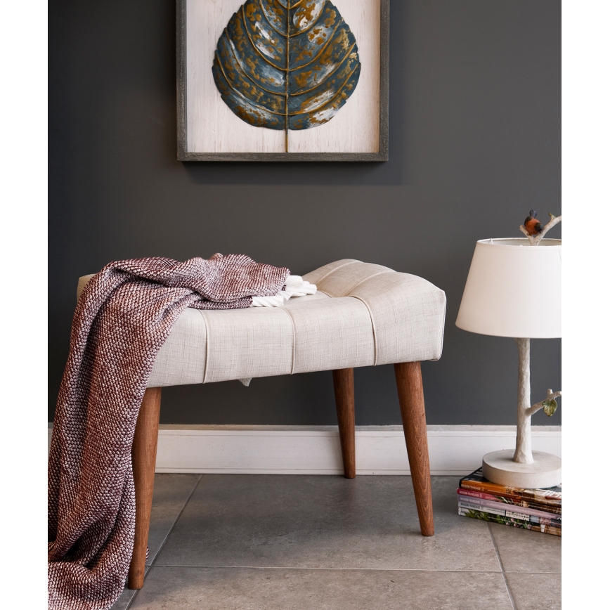 Σκαμπό LUMI 40x58 cm, κρεμ