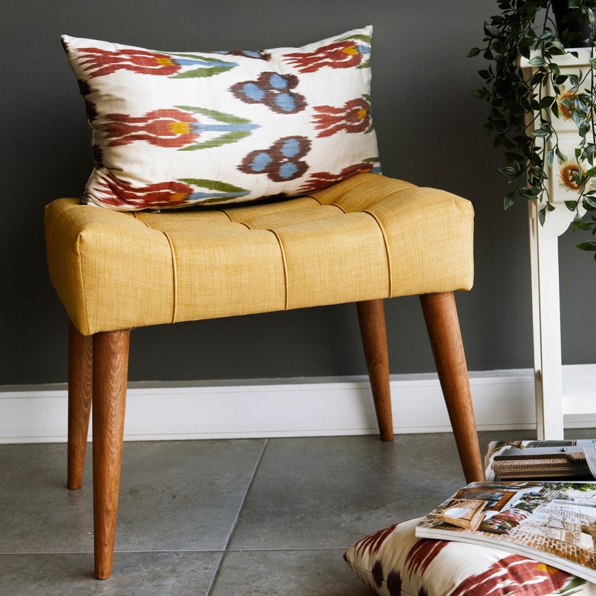 Σκαμπό LUMI 40x58 εκ. κίτρινο