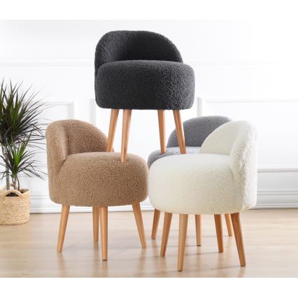 Σκαμπό MIKI, Ø 46 εκ., καφέ