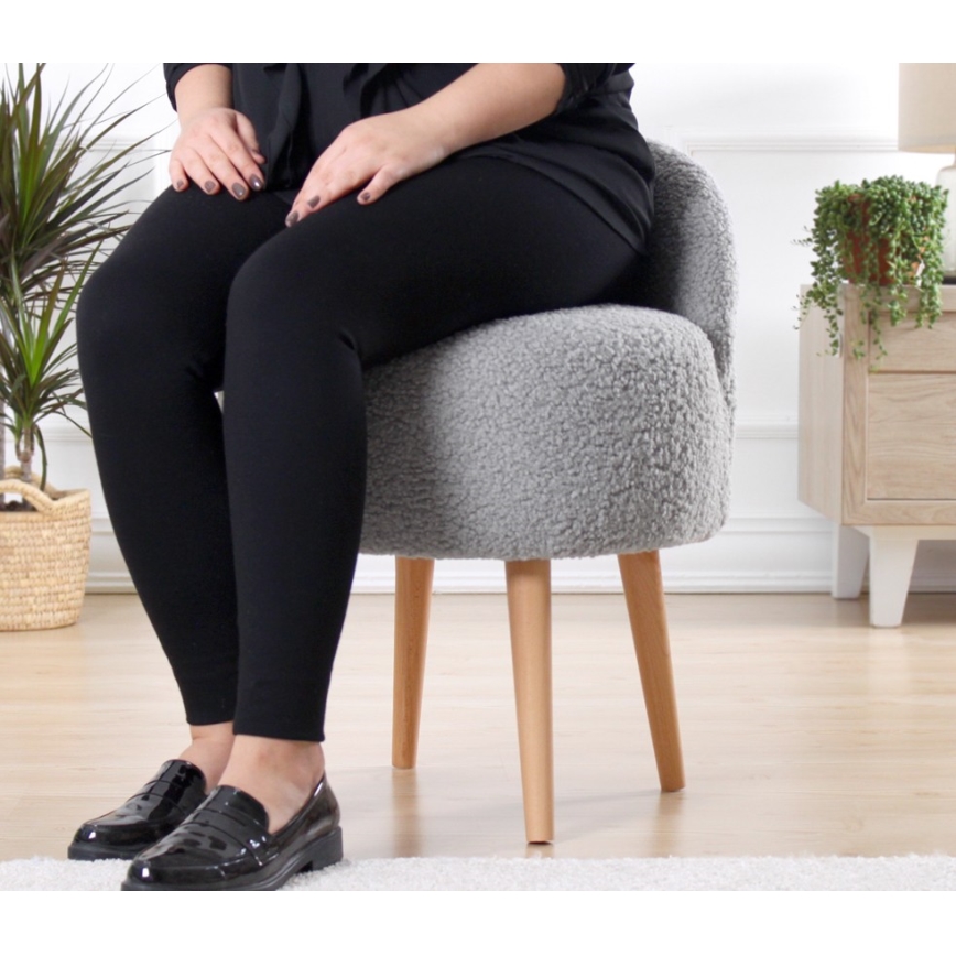 Σκαμπό MIKI Ø 46 εκ. γκρι