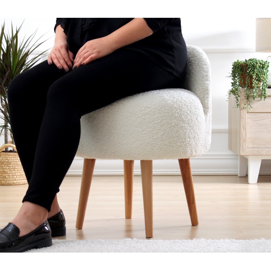 Σκαμπό MIKI, διάμ. 46 εκ., λευκό