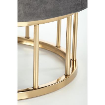 Σκαμπό MINTY διάμετρος 37 εκ. γκρι/χρυσό