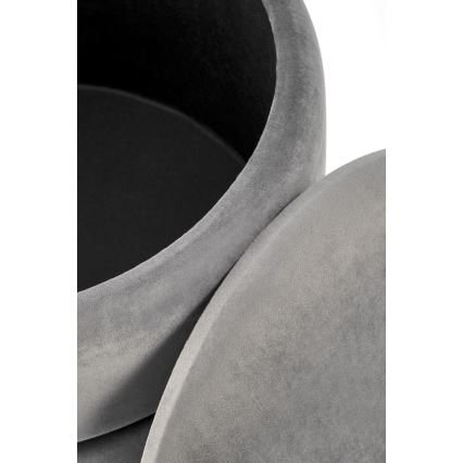 Σκαμπό MINTY διάμετρος 37 εκ. γκρι/χρυσό