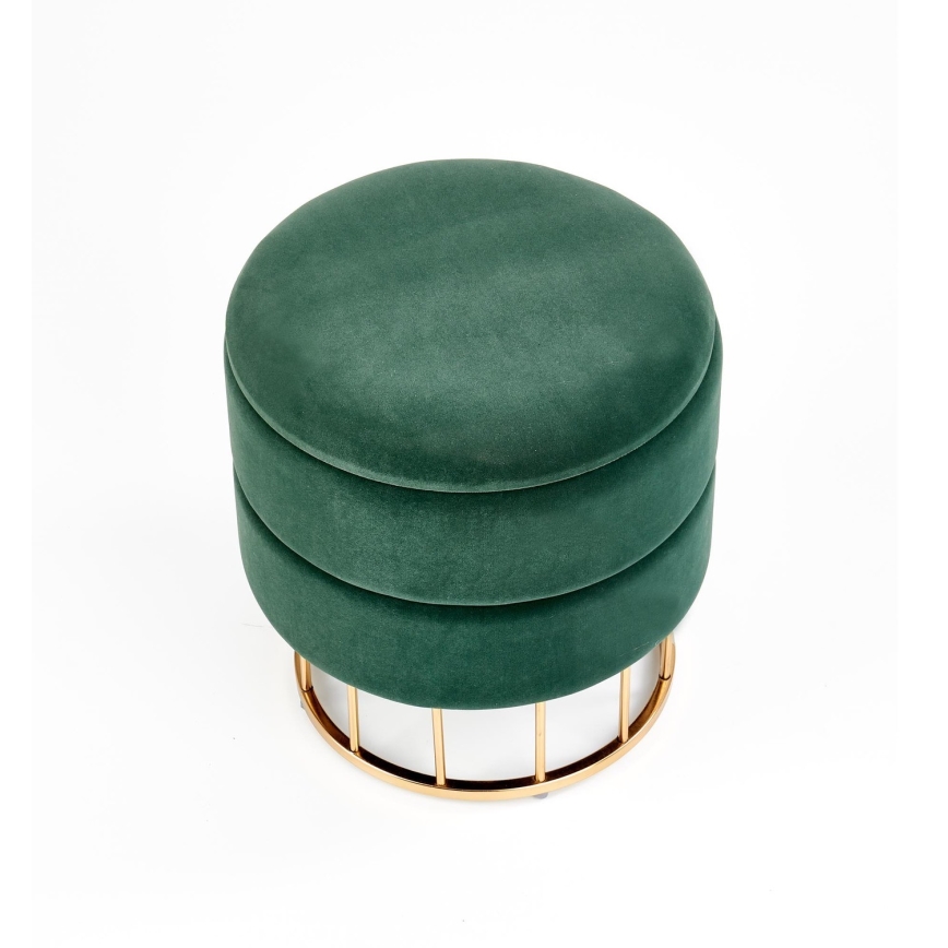 Σκαμπό MINTY διάμετρος 37 cm πράσινο/χρυσό