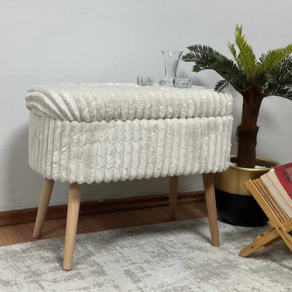 Σκαμπό MOLIS 35x60 cm λευκό