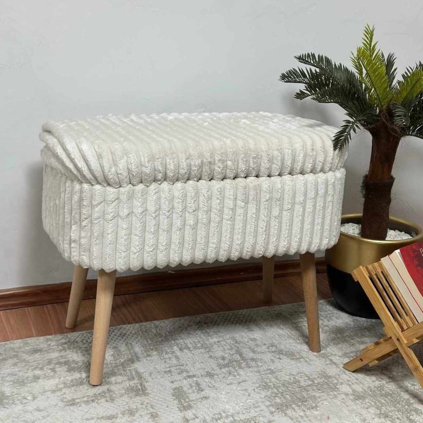 Σκαμπό MOLIS 35x60 cm λευκό