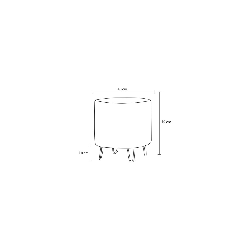 Σκαμπό NANI, διάμετρος 40 εκ., εκρού