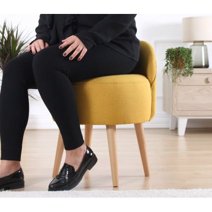 Σκαμπό NIKI, Ø 46 cm, κίτρινο