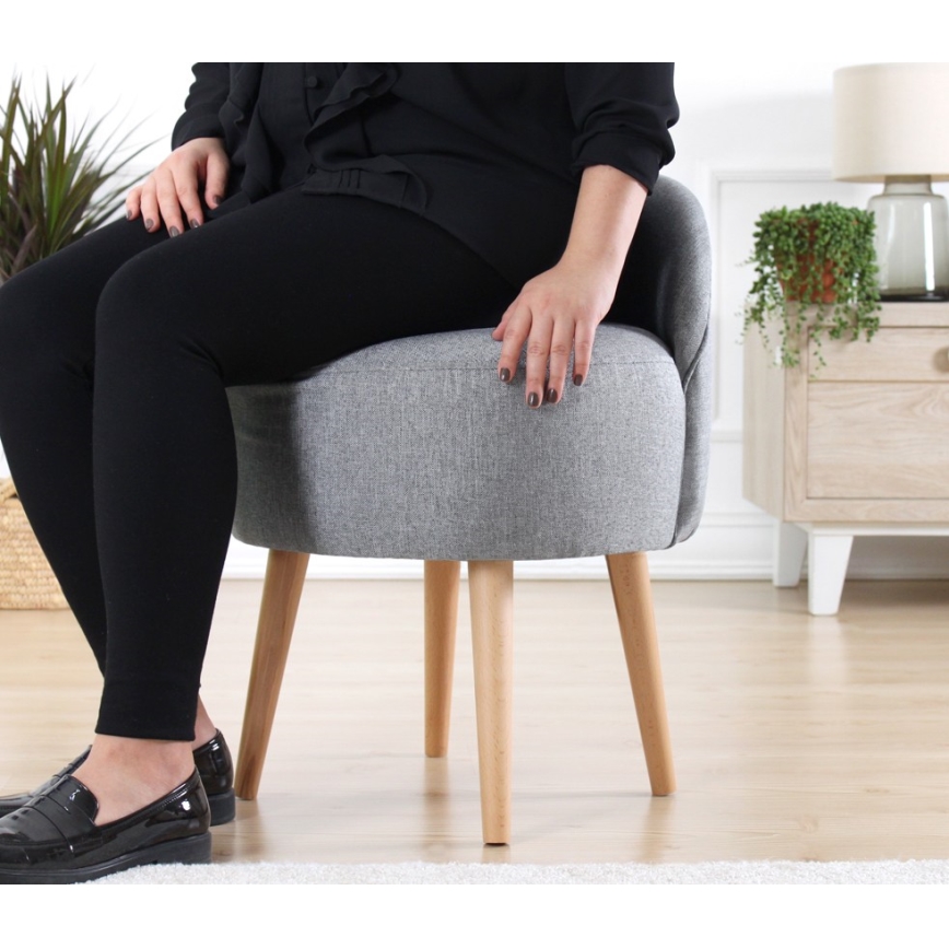 Σκαμπό NIKI, διάμετρος 46 εκ., γκρι