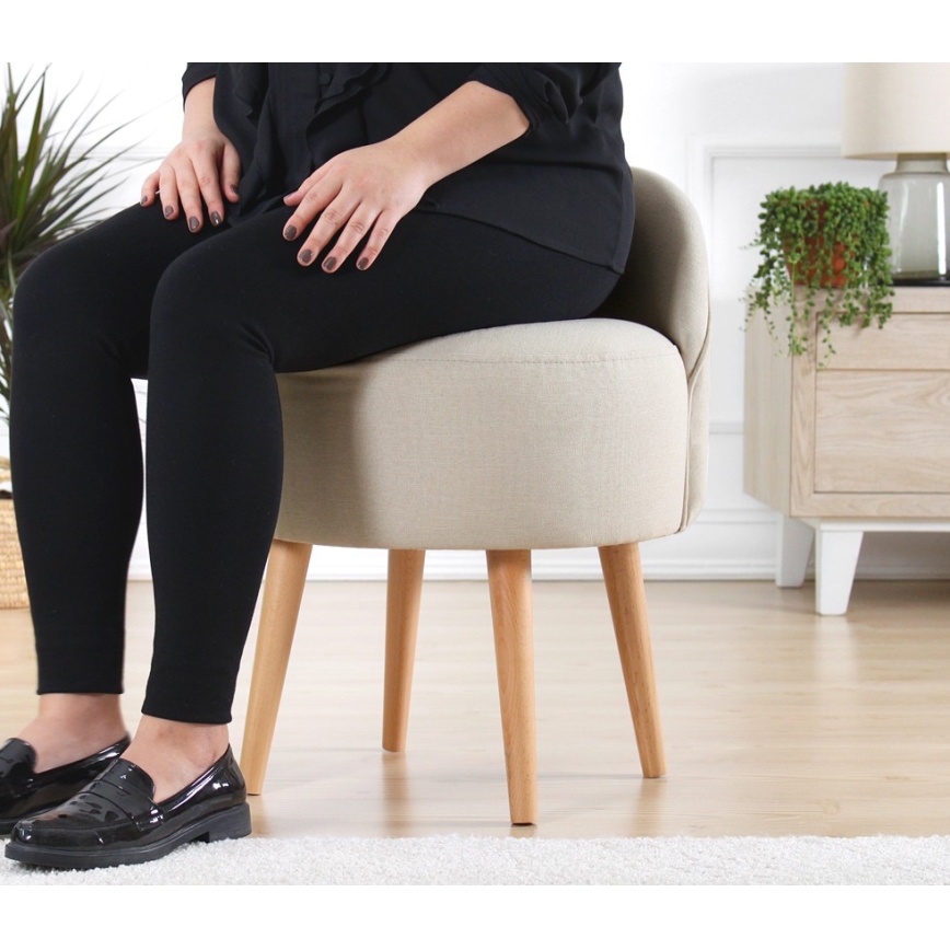 Σκαμπό NIKI, διάμετρος 46 εκ., εκρού