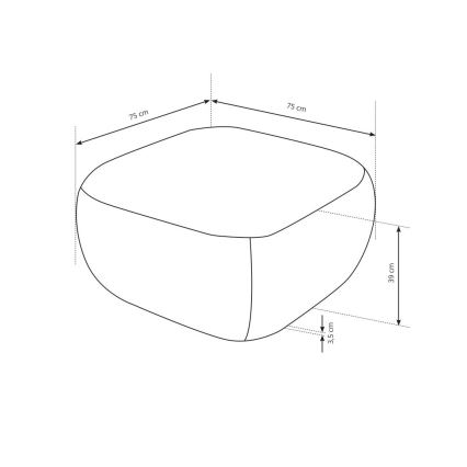 Σκαμπό OLBIA 75x75 εκ. μπεζ