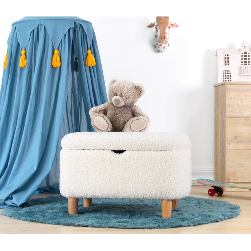 Σκαμπό PIXI 37x61 cm λευκό