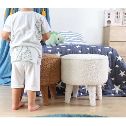 Σκαμπό PIXI, Ø 38 εκ., καφέ