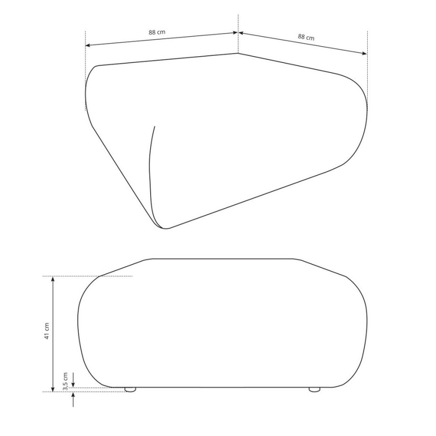 Σκαμπό PRATO 88x88 εκ. μπεζ