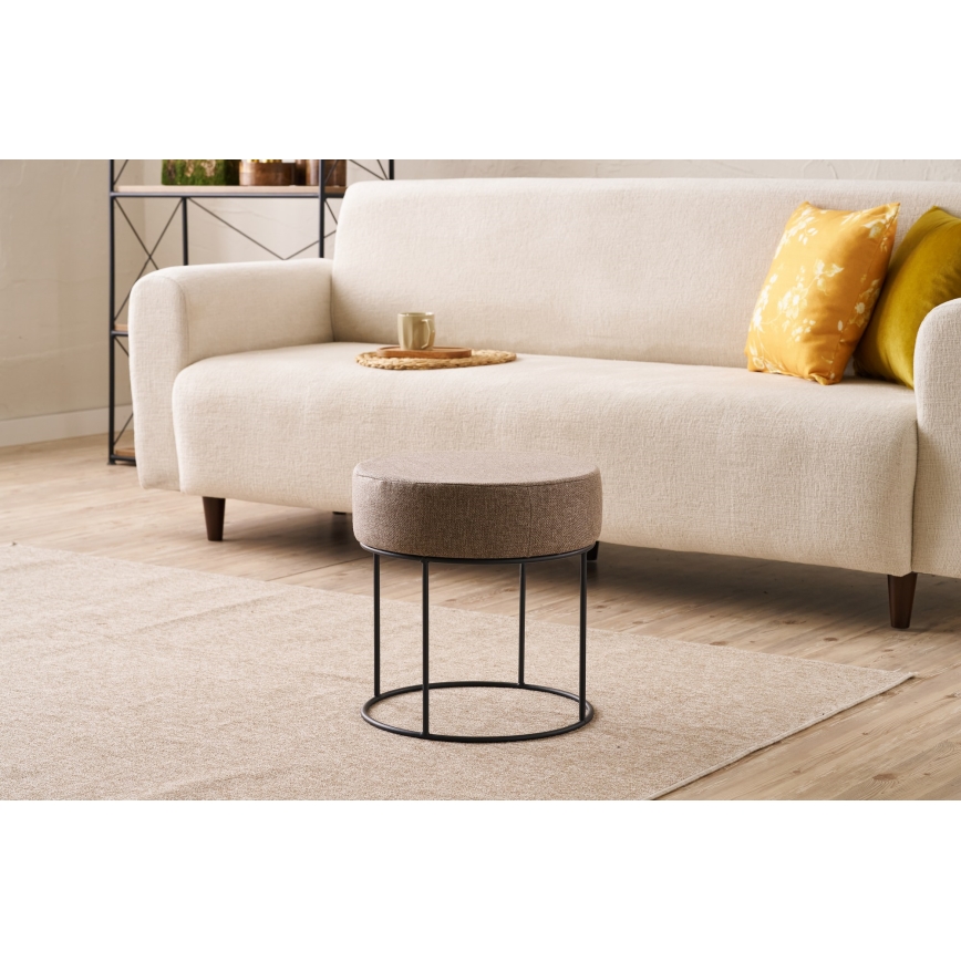 Σκαμπό RELO, Ø 40 εκ., καφέ