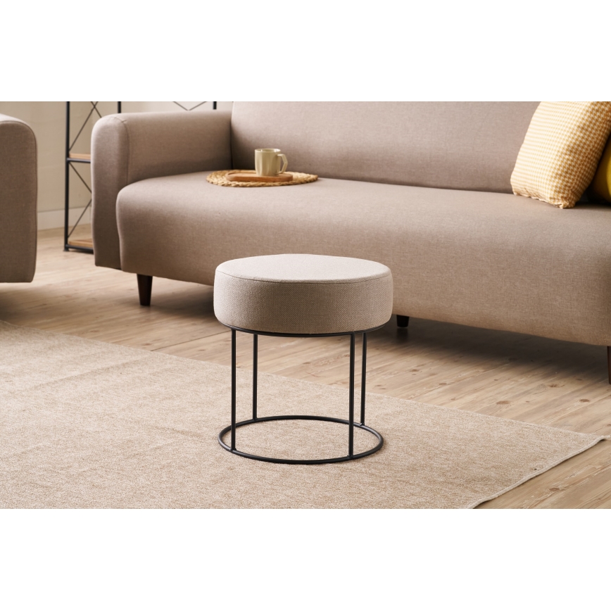 Σκαμπό RELO Ø 40 εκ., μπεζ