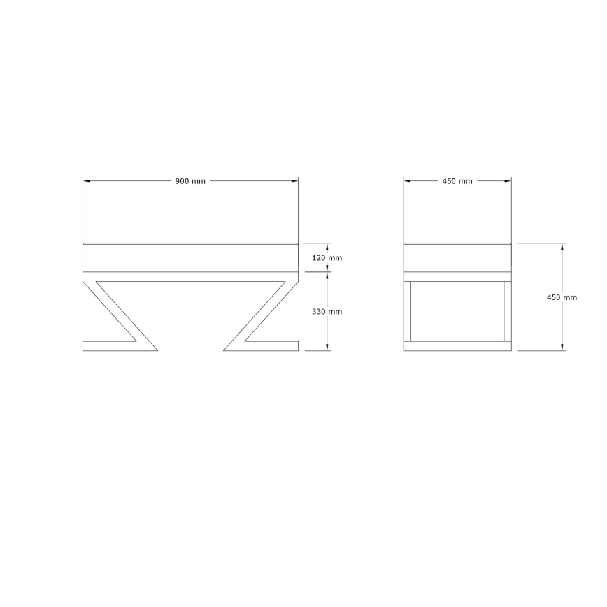 Σκαμπό RINA 45x90 εκ. καφέ