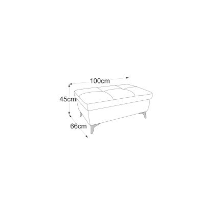 Σκαμπό SALERNO 66x100 εκ. κίτρινο