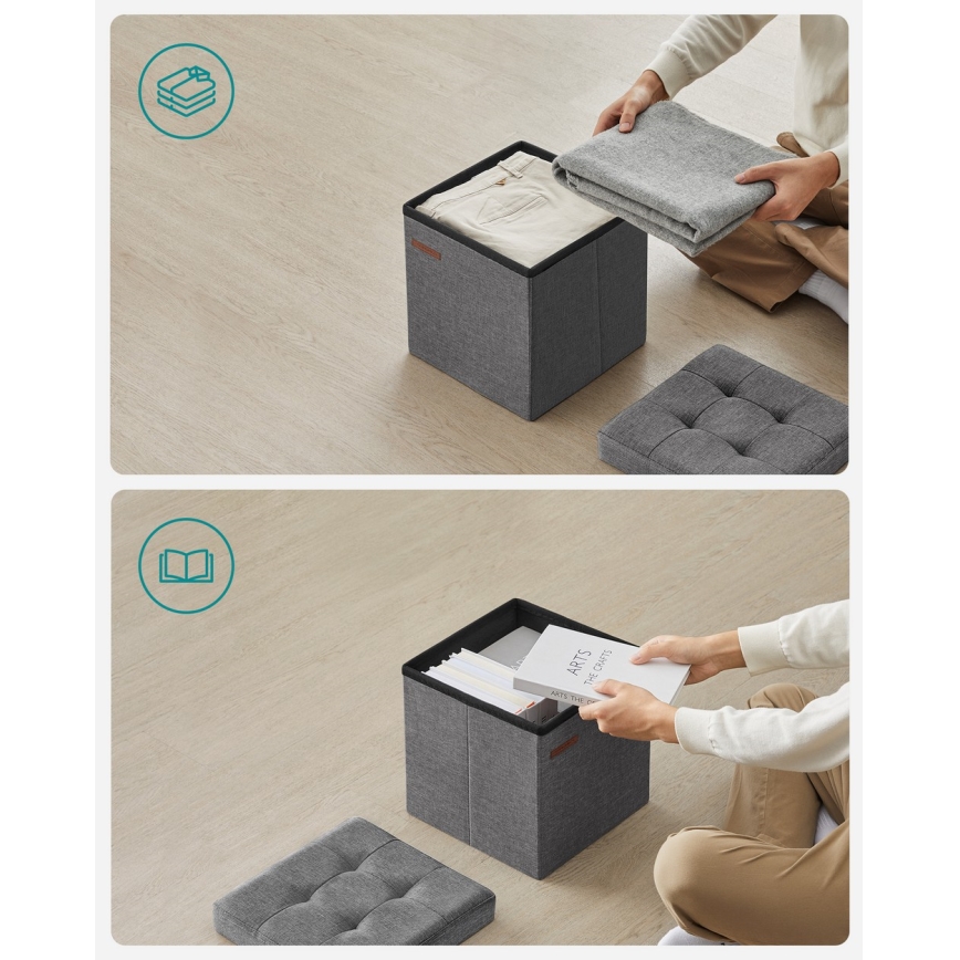 Σκαμπό SULTAN 30x30 cm γκρι