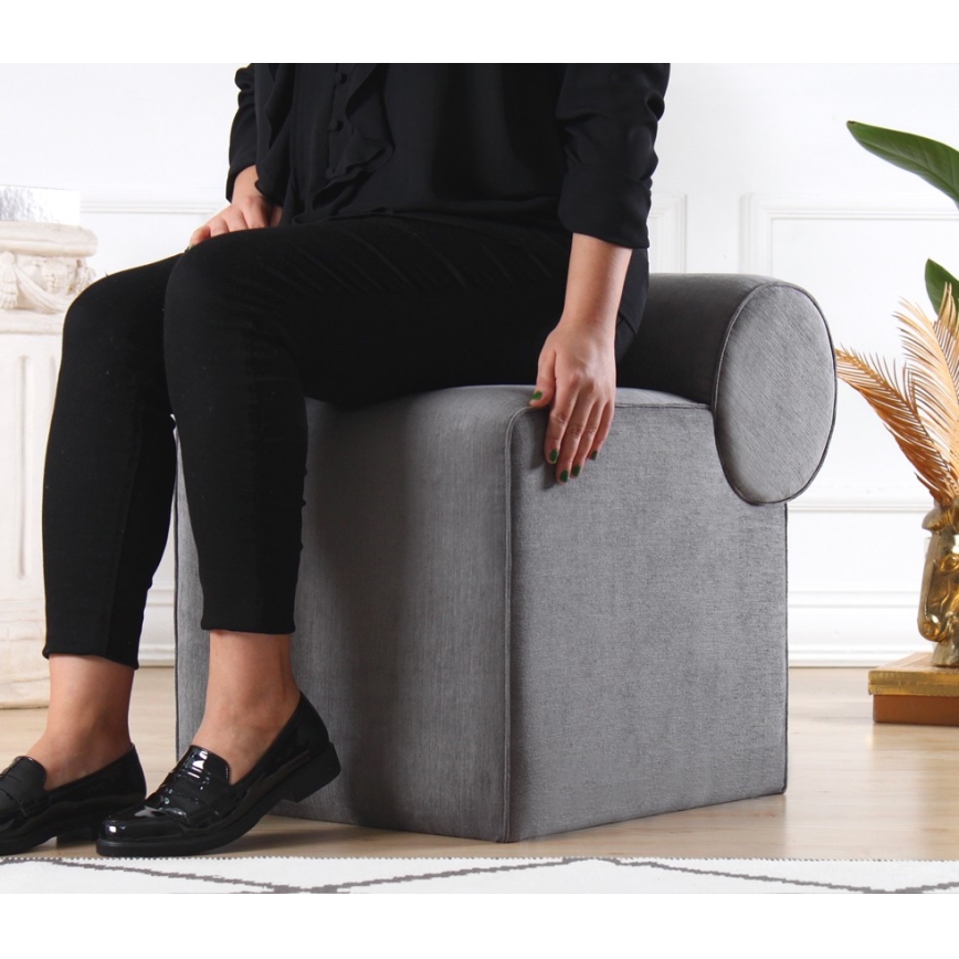 Σκαμπό TIKI 47x45 cm γκρι