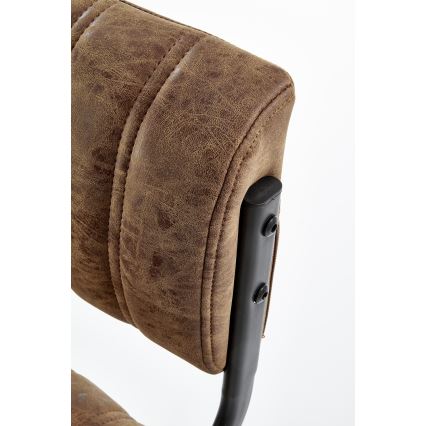 Σκαμπό μπαρ 109x46 cm μαύρο/καφέ