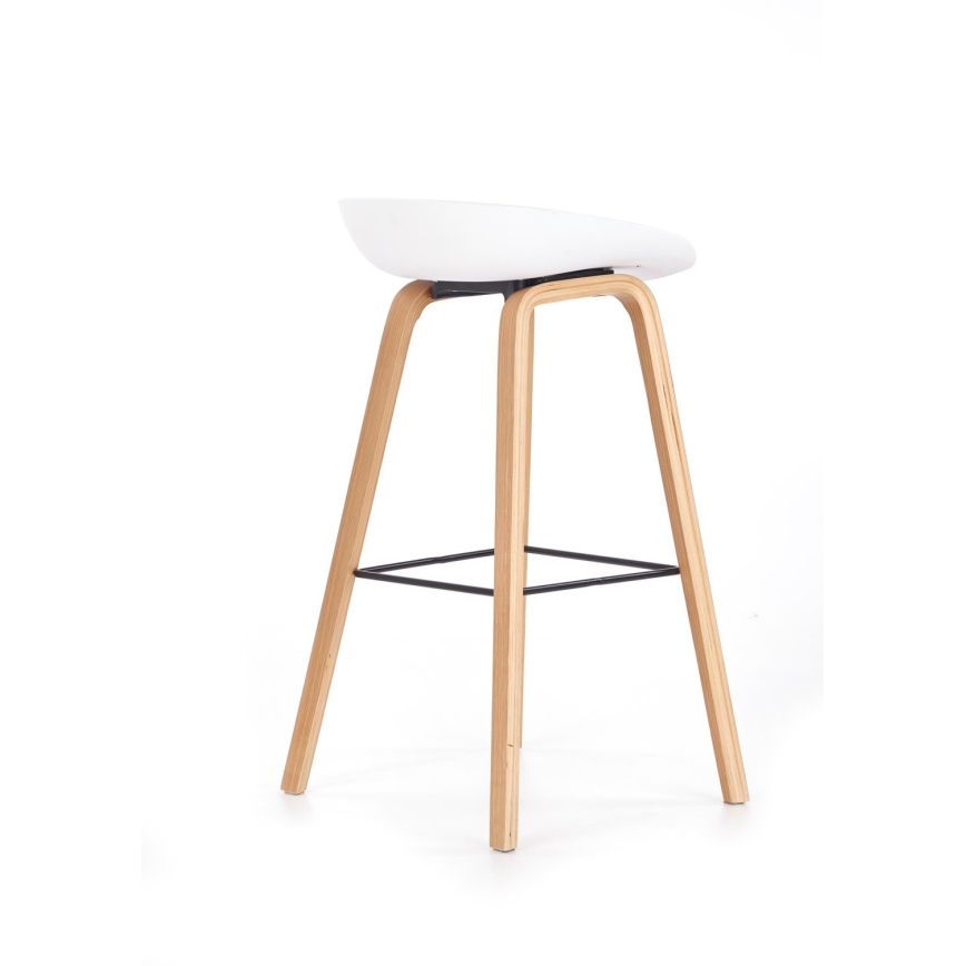 Σκαμπό μπαρ 81x51 cm μπεζ/λευκό