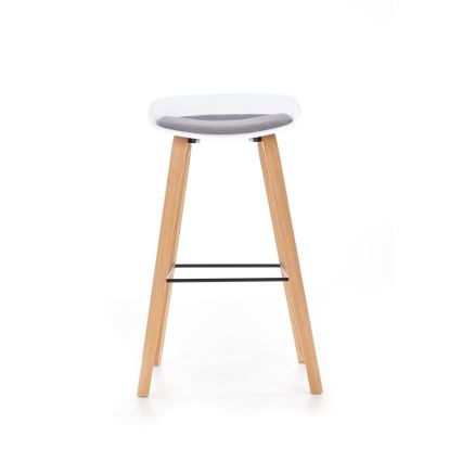 Σκαμπό μπαρ 81x51 cm μπεζ/λευκό