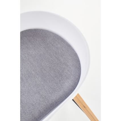 Σκαμπό μπαρ 81x51 cm μπεζ/λευκό