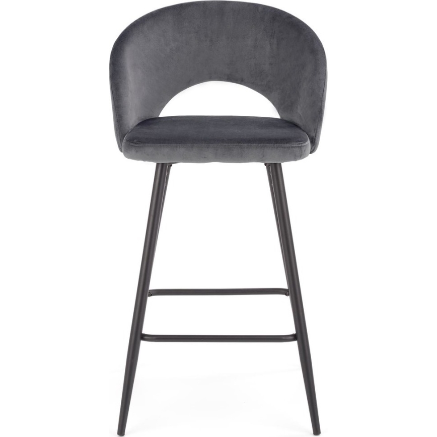 Σκαμπό μπαρ 89x49 cm γκρι/μαύρο