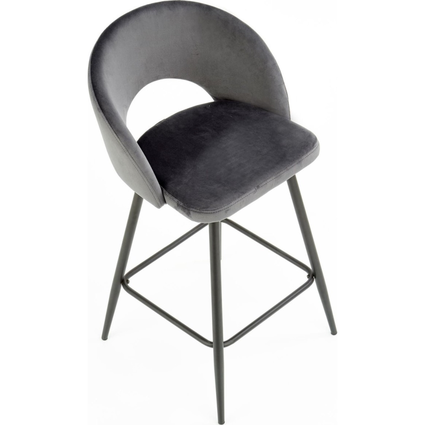 Σκαμπό μπαρ 89x49 cm γκρι/μαύρο