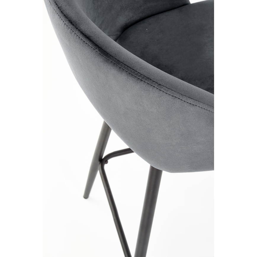 Σκαμπό μπαρ 89x49 cm γκρι/μαύρο