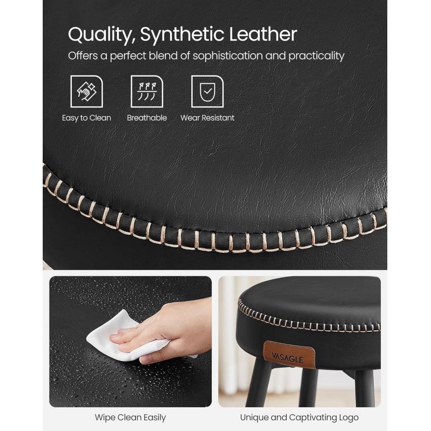 Σκαμπό μπαρ LIOR μαύρο