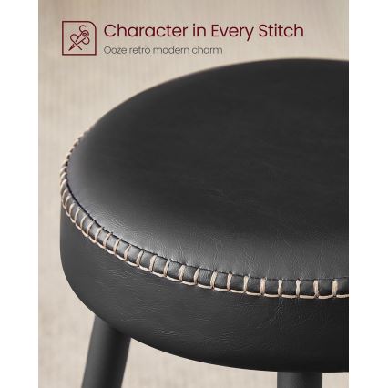 Σκαμπό μπαρ LIOR μαύρο