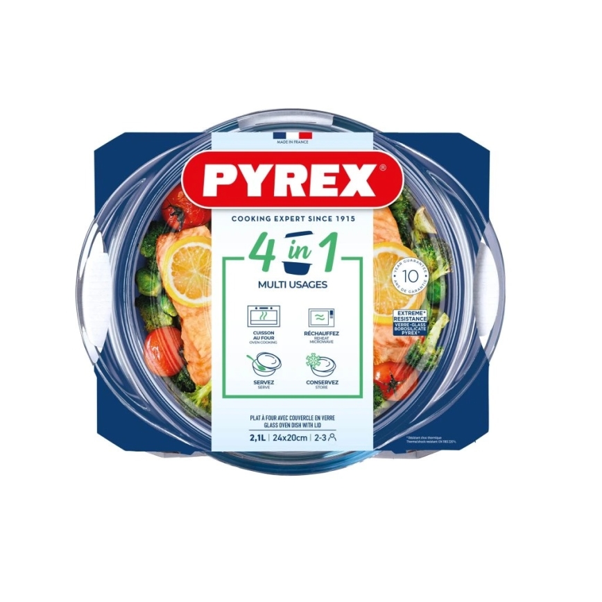 Σκεύος για ψήσιμο PYREX με καπάκι 2,1 l