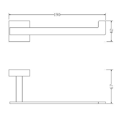 OMNIRES 8151BCR - Πετσετοθήκη LIFT γυαλιστερό χρώμιο