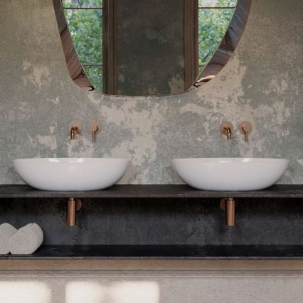 OMNIRES A186CPB - Μπαταρία νιπτήρος TRAP brushed χαλκός