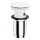 OMNIRES A706BM - Βαλβίδα νιπτήρος CLICK-CLACK διάμετρος 6,6 cm λευκό ματ