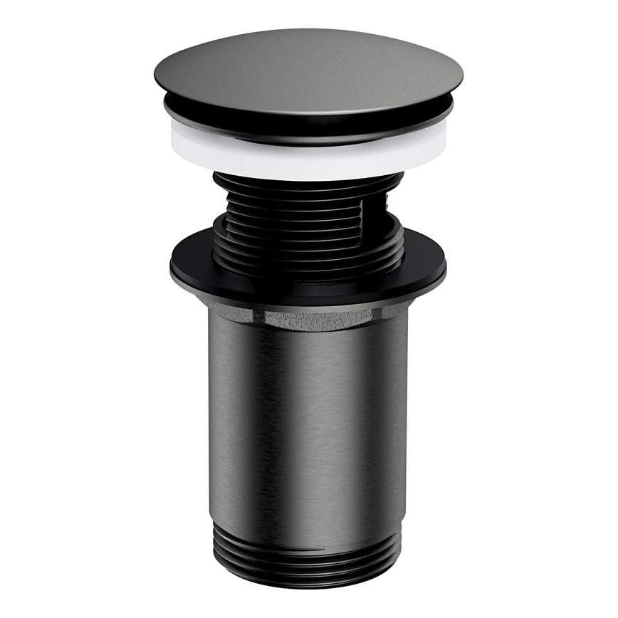 OMNIRES A706GR - Βαλβίδα νιπτήρος CLICK-CLACK διάμετρος 6,6 cm brushed γραφίτης
